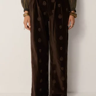 PANTALON PACO VELLUTO MACCHIATO MAISON HOTEL H25