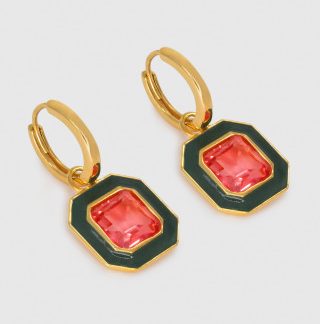 Boucles d'Oreilles Na Quartz Papaya