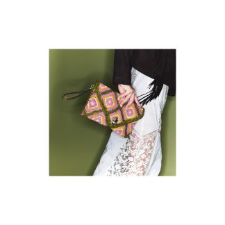 Pochette Raphia Claris Virot E26 Vert