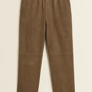 PANTALON CUIR SARAH KAKI SERGE PARIENTE E26