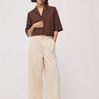 PANTALON COURT BRODE LATTE OTTOD'AME E26