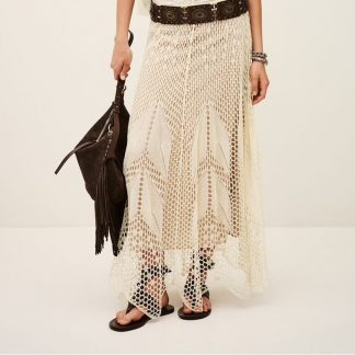 JUPE LONGUE ULYSSE VANILLE BA&SH E26