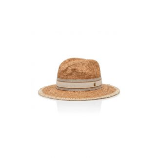 CHAPEAU FEDORA RAPHIA BEIGE CLARIS VIROT E26