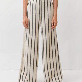 PANTALON POMEOTO ECRU NOIR DIEGA E26
