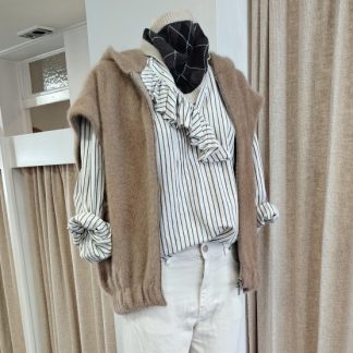 Cardigan capuche sans manche H26 CT Plage