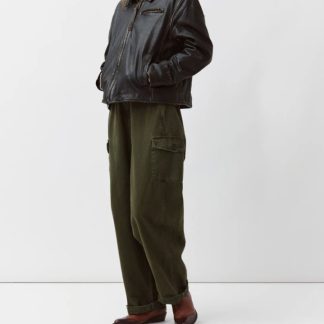 Blouson Diega Baristo Cuir Mouton Noir H26